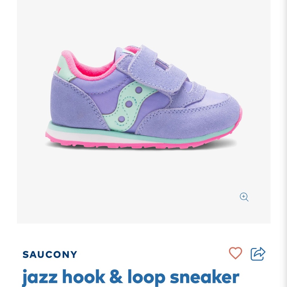 Toddler Size 6 Saucony Jazz Hook & Loop sneaker, Periwinkle